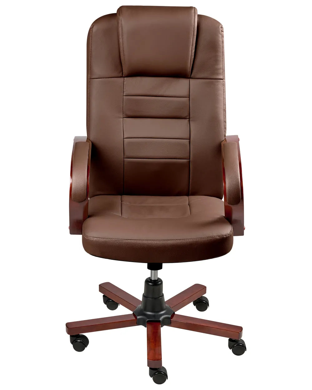 Massage Chair with Heating Leather Dark Brown Chemika