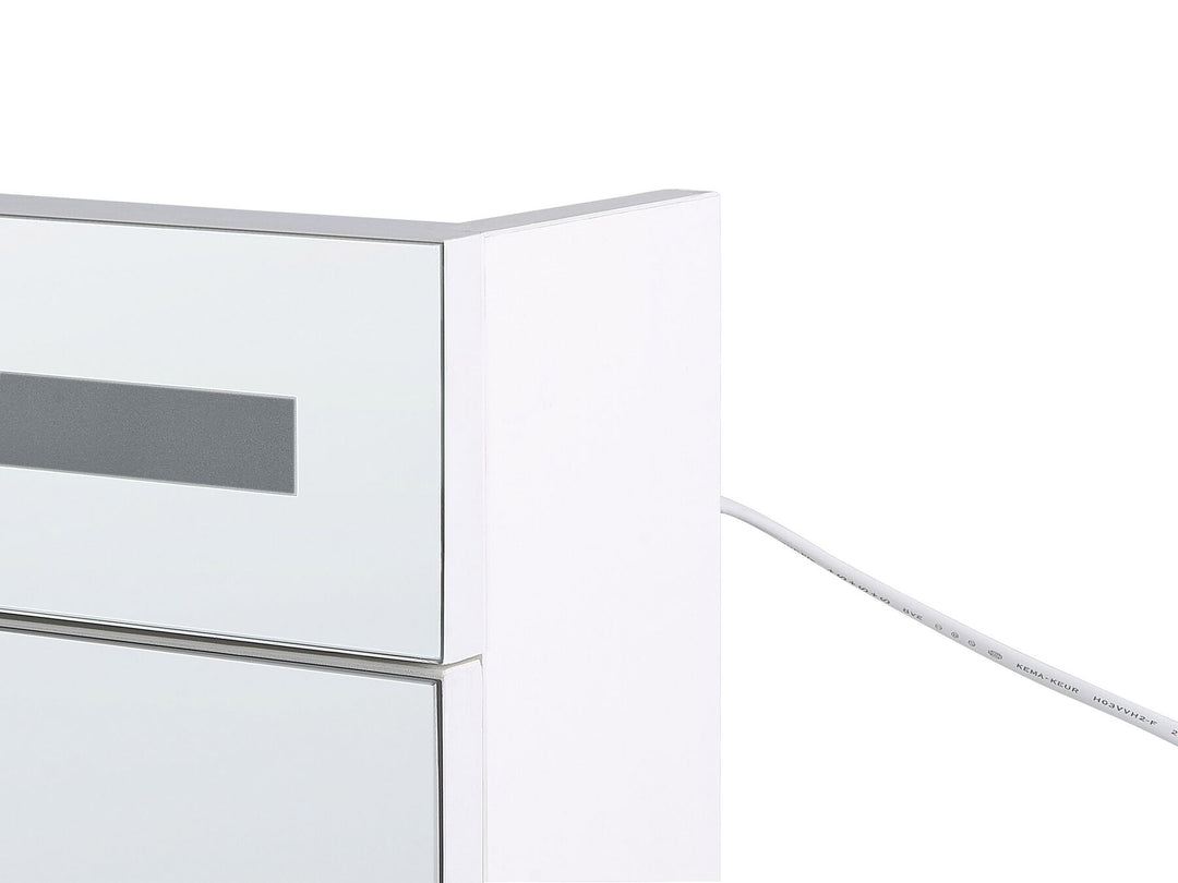 Bathroom Wall Mounted Mirror Cabinet LED 60 cm 60 cm White Jaramillo