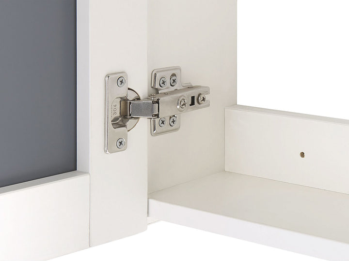Bathroom Wall Mounted Mirror Cabinet LED 60 cm 60 cm White Jaramillo