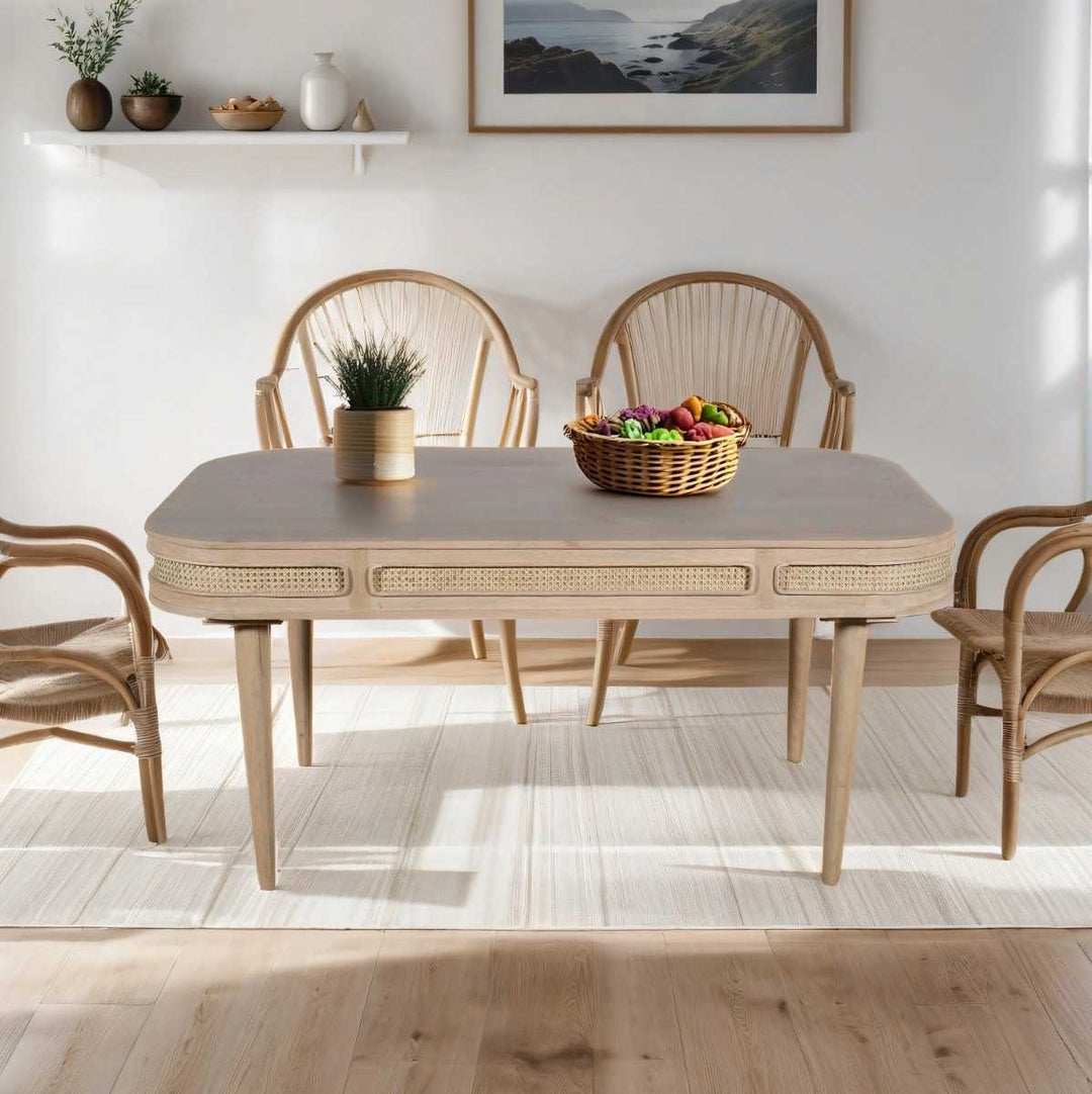 Valencia Cane & Mango Wood Dining Table