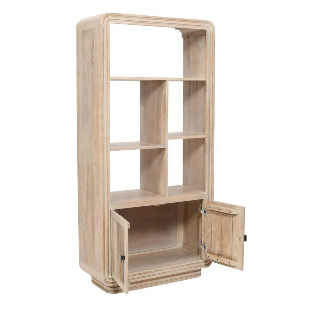 Hudson Carved Mango Wood Bookcase