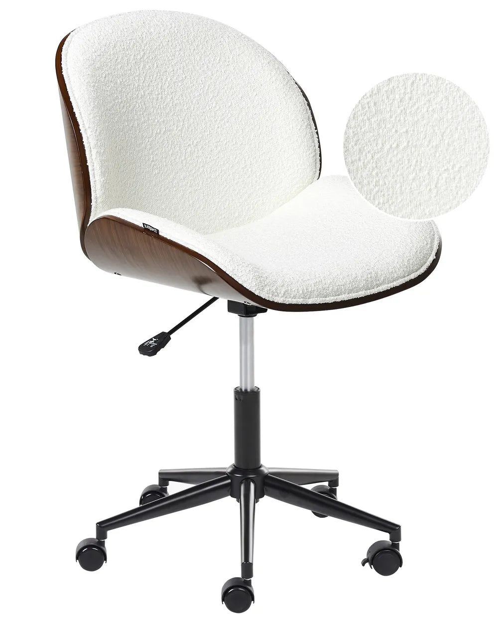 Desk Chair Boucle White Alira