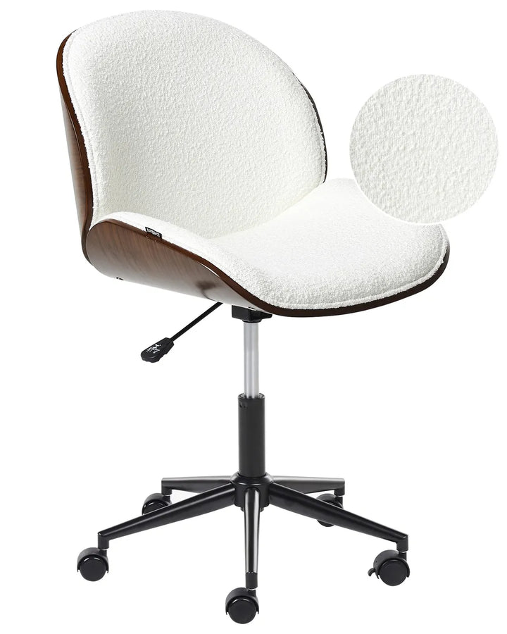 Desk Chair Boucle White Alira