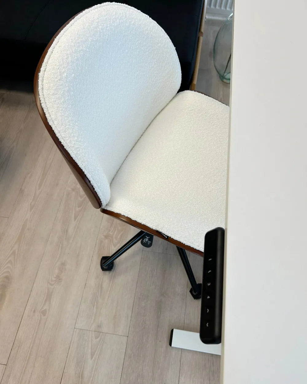 Desk Chair Boucle White Alira