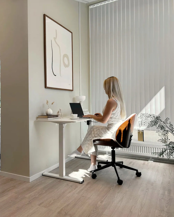 Desk Chair Boucle White Alira