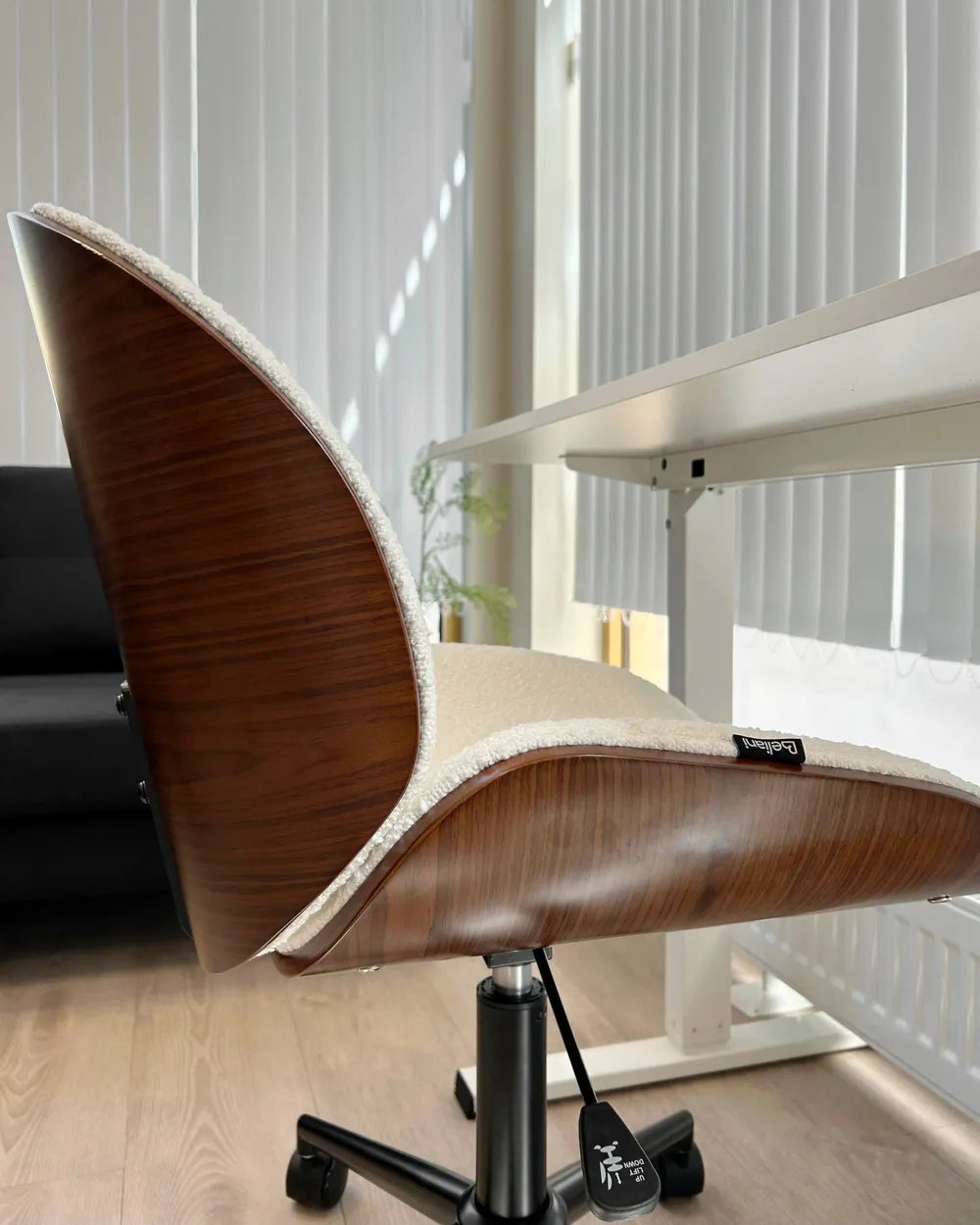 Desk Chair Boucle White Alira