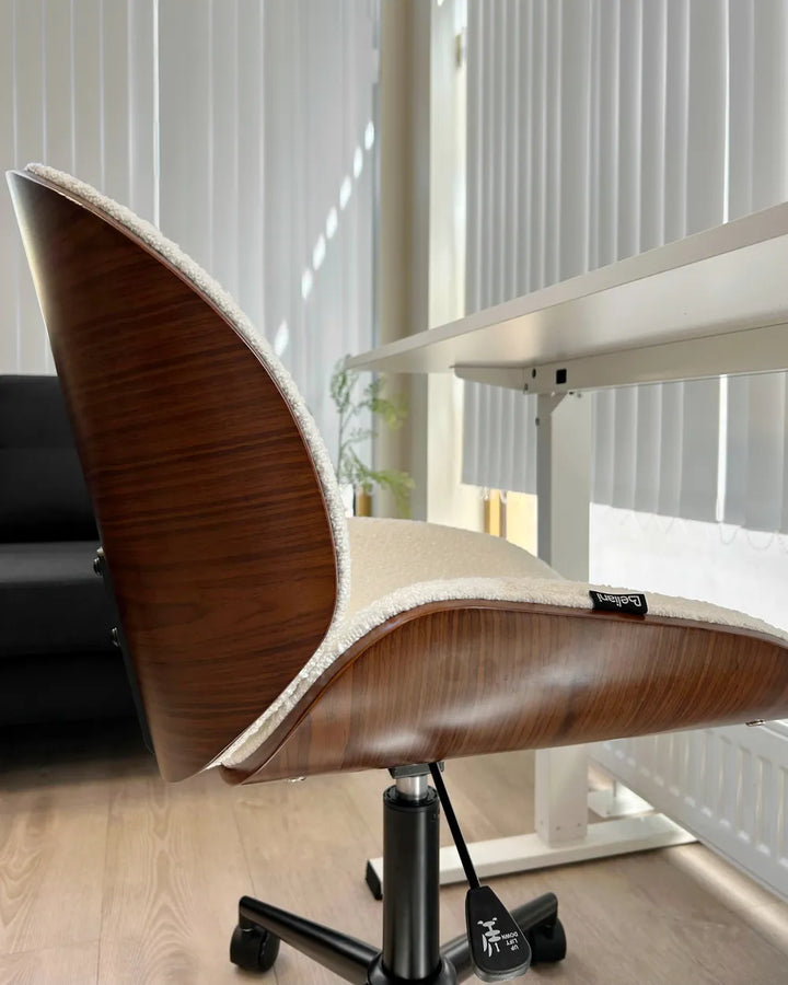 Desk Chair Boucle White Alira