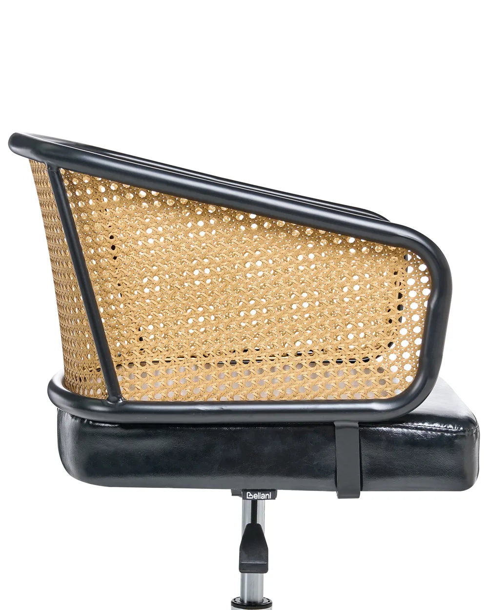 Desk Chair Faux Leather Black Rubin