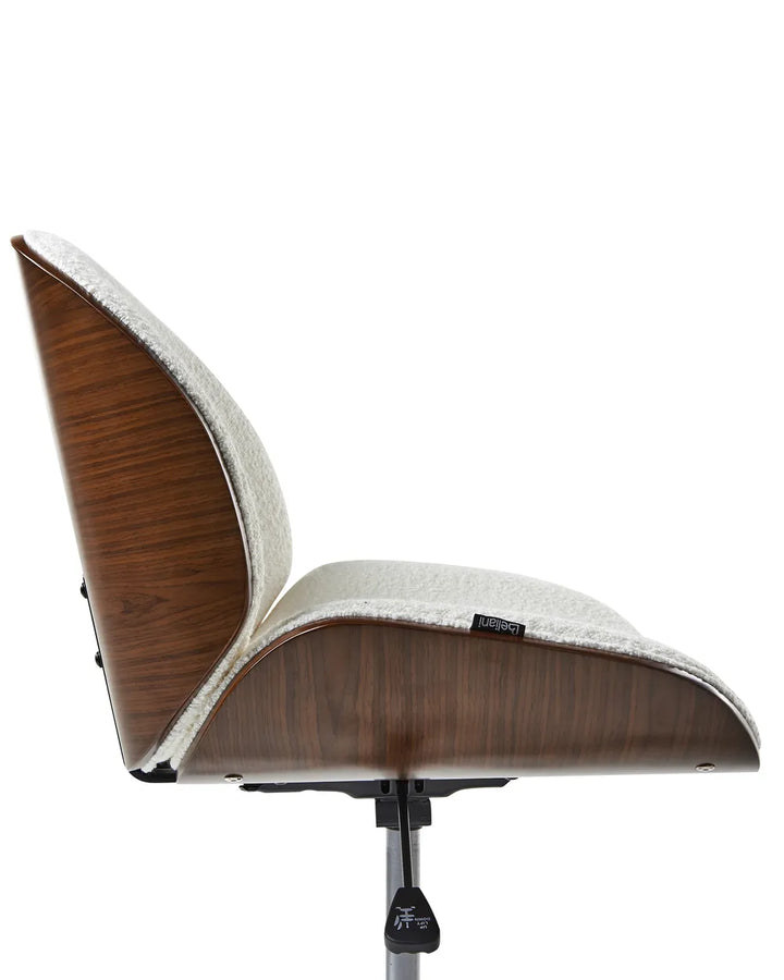 Desk Chair Boucle White Alira