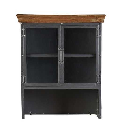 Metropolis Industrial Cabinet / Sideboard And Hutch Set