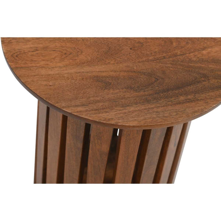 Slatted Mango Wood Side Table