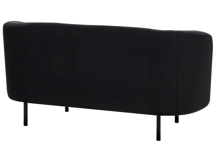 Sofa 2 Seater Fabric Black Liora