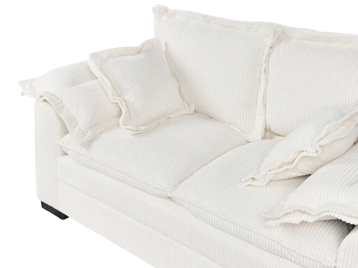 Sofa 2 Seater Corduroy White Berdi