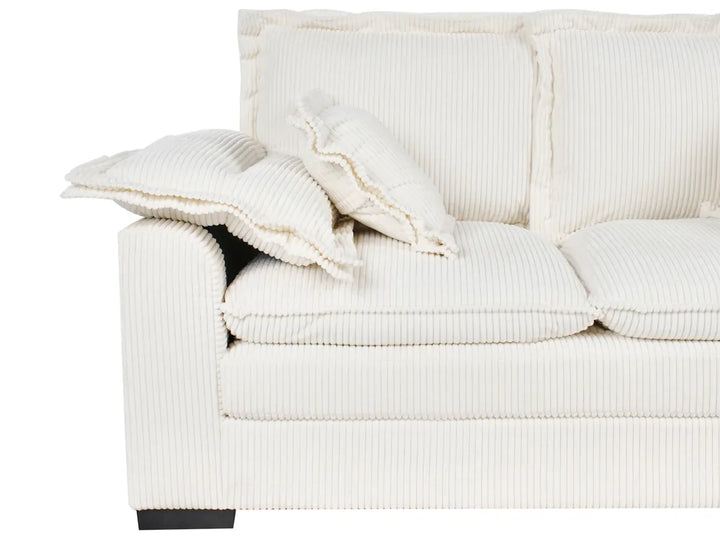 Sofa 2 Seater Corduroy White Berdi