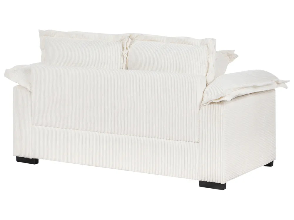 Sofa 2 Seater Corduroy White Berdi
