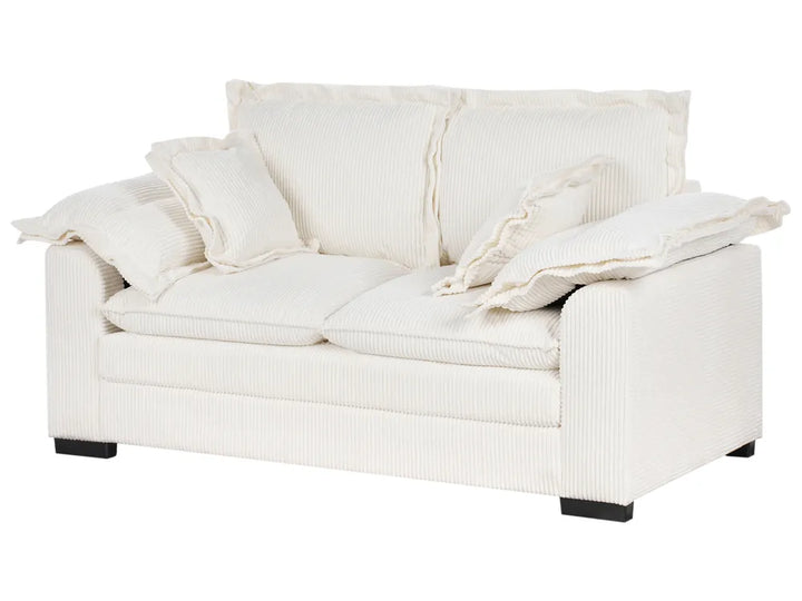Sofa 2 Seater Corduroy White Berdi