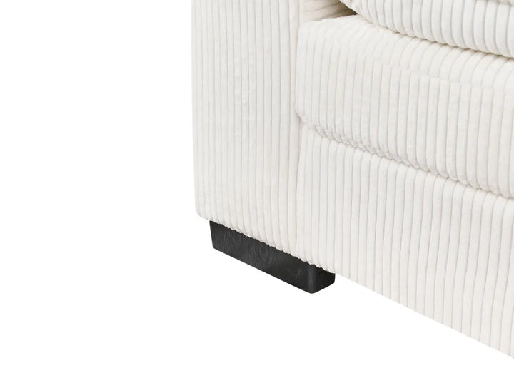 Sofa 2 Seater Corduroy White Berdi