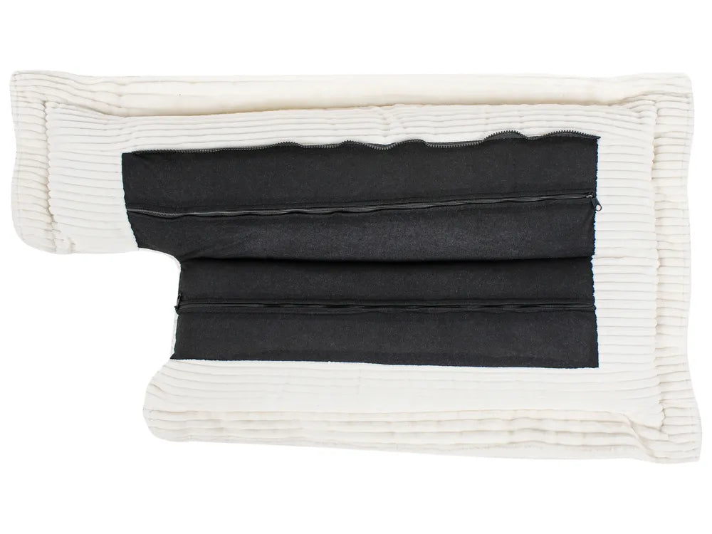 Sofa 2 Seater Corduroy White Berdi