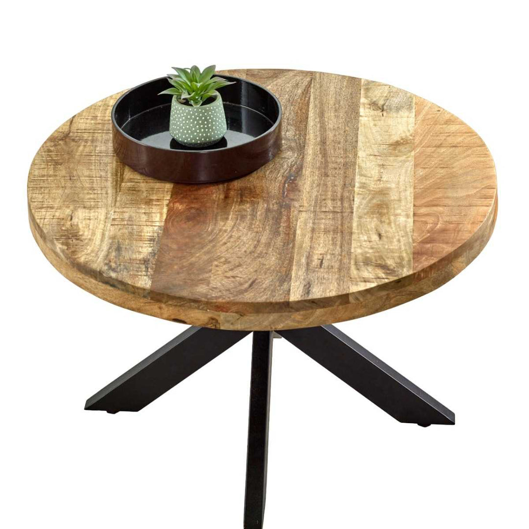 Surrey Solid Wood Coffee Table With Metal Spider Legs