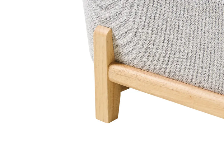 Sofa 2 Seater Fabric Light Grey Ashtin