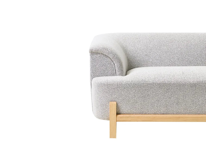 Sofa 2 Seater Fabric Light Grey Ashtin