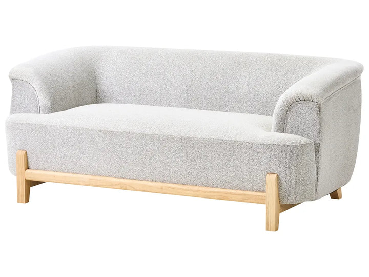 Sofa 2 Seater Fabric Light Grey Ashtin