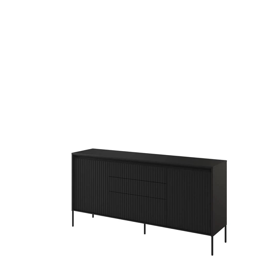 Sideboard Cabinet 166cm Black Matt Trend