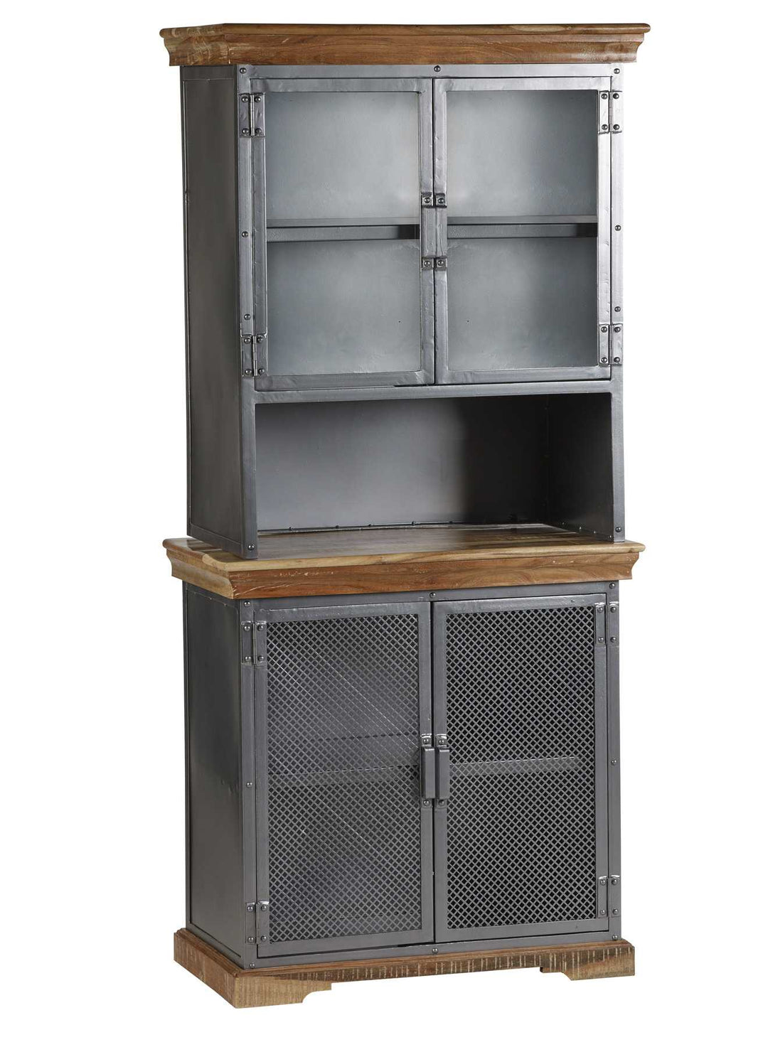 Metropolis Industrial Cabinet / Sideboard Hutch