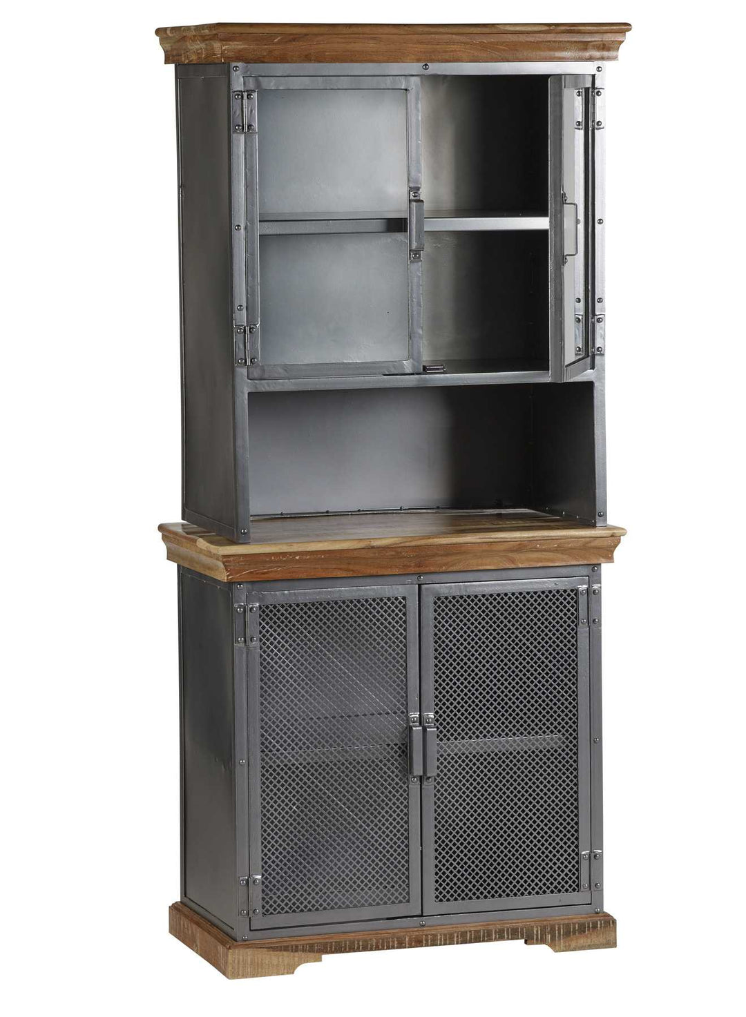 Metropolis Industrial Cabinet / Sideboard Hutch