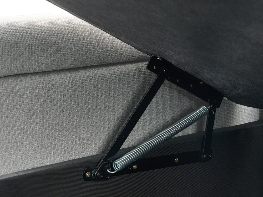 Corner Sofa Bed 3 Seater Faux Linen Light Grey with Storage Right Hand Adesire