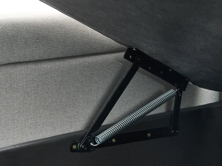 Corner Sofa Bed 3 Seater Faux Linen Light Grey with Storage Right Hand Adesire