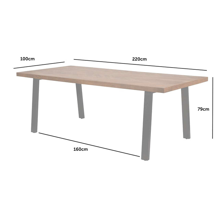 Libra Burnham II Herringbone Wooden Dining Table 220cm