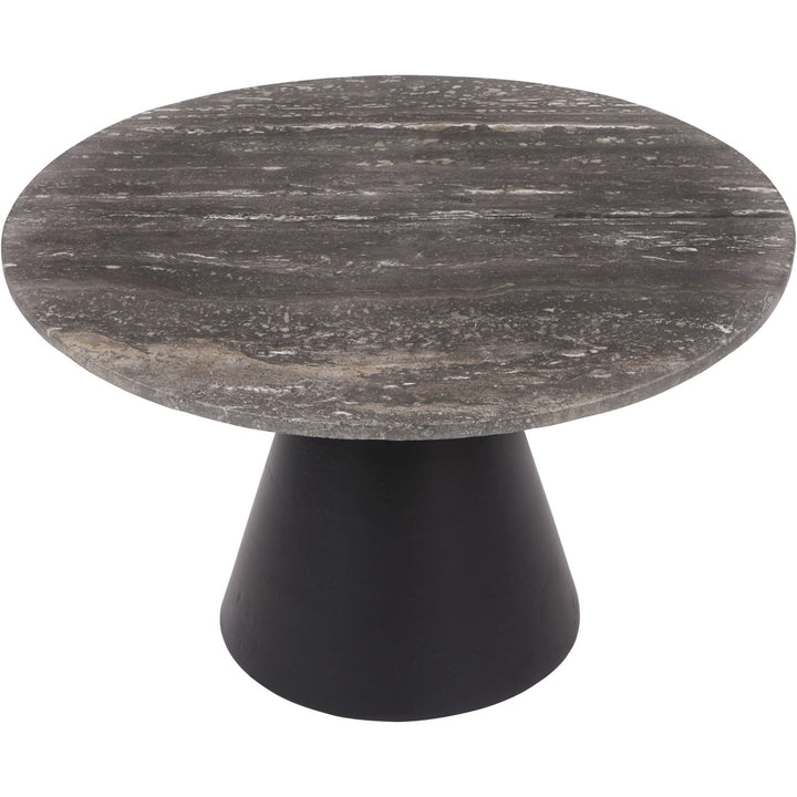 Libra Clifton II Charcoal Black and Dark Travertine Coffee Table Small 60cm