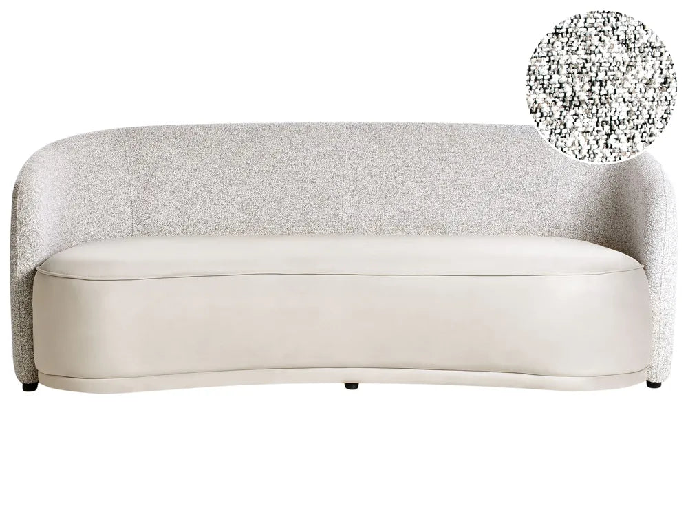 3 Seater Fabric Light Beige Rastus