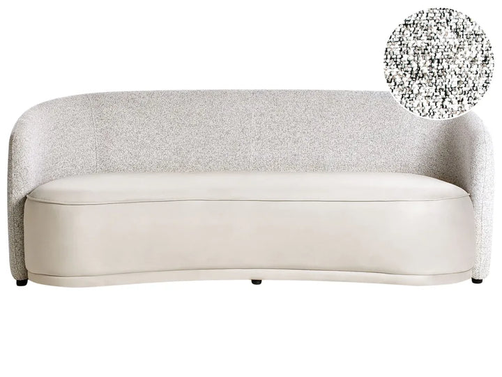 3 Seater Fabric Light Beige Rastus