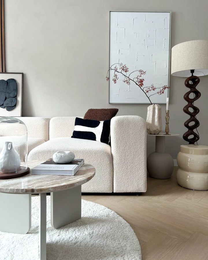 Modular Sofa 3 Seater Boucle White Azura