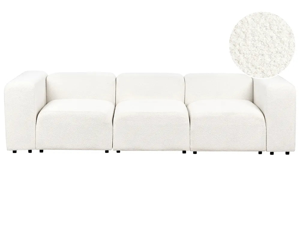 Modular Sofa 3 Seater Boucle White Azura