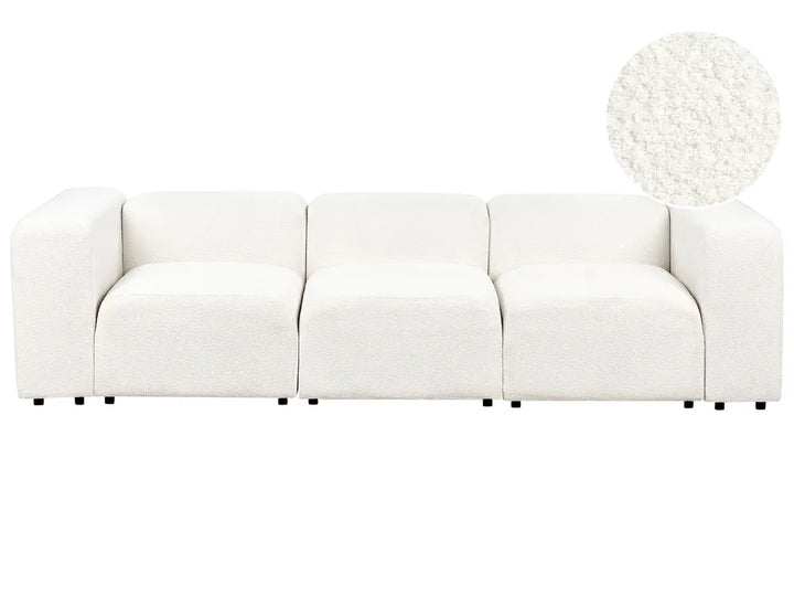 Modular Sofa 3 Seater Boucle White Azura
