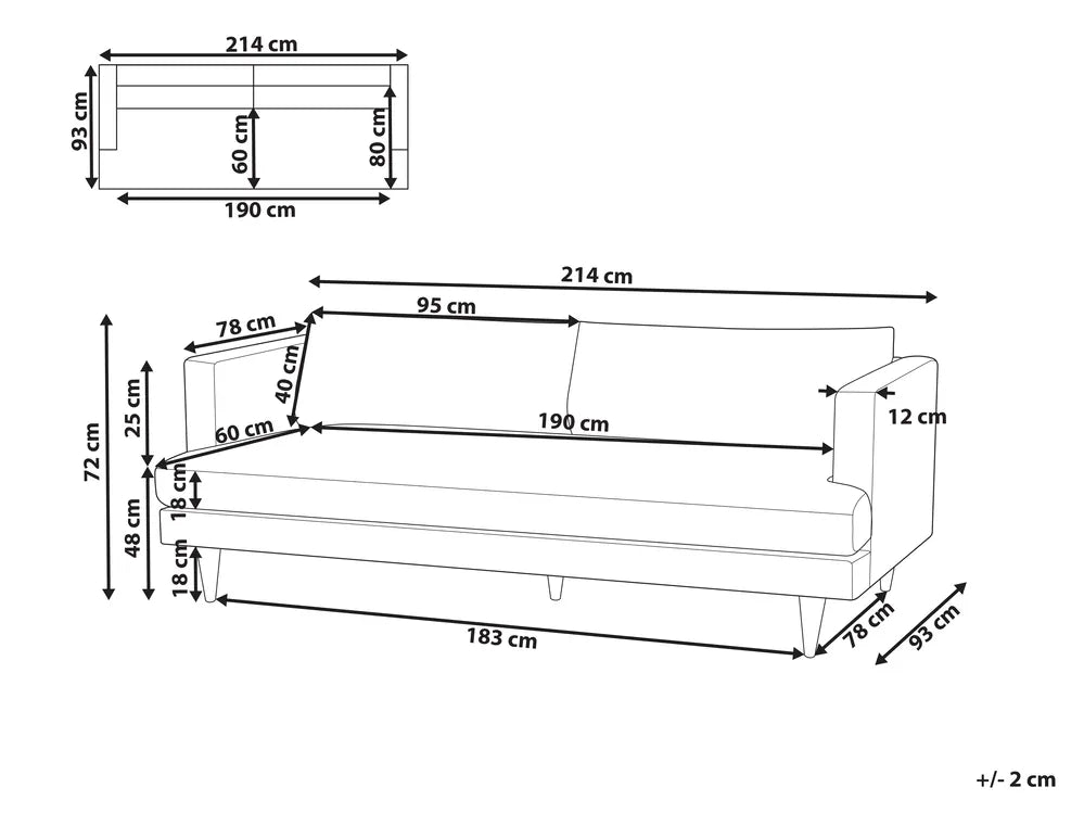Sofa 3 Seater Fabric Green Paschall