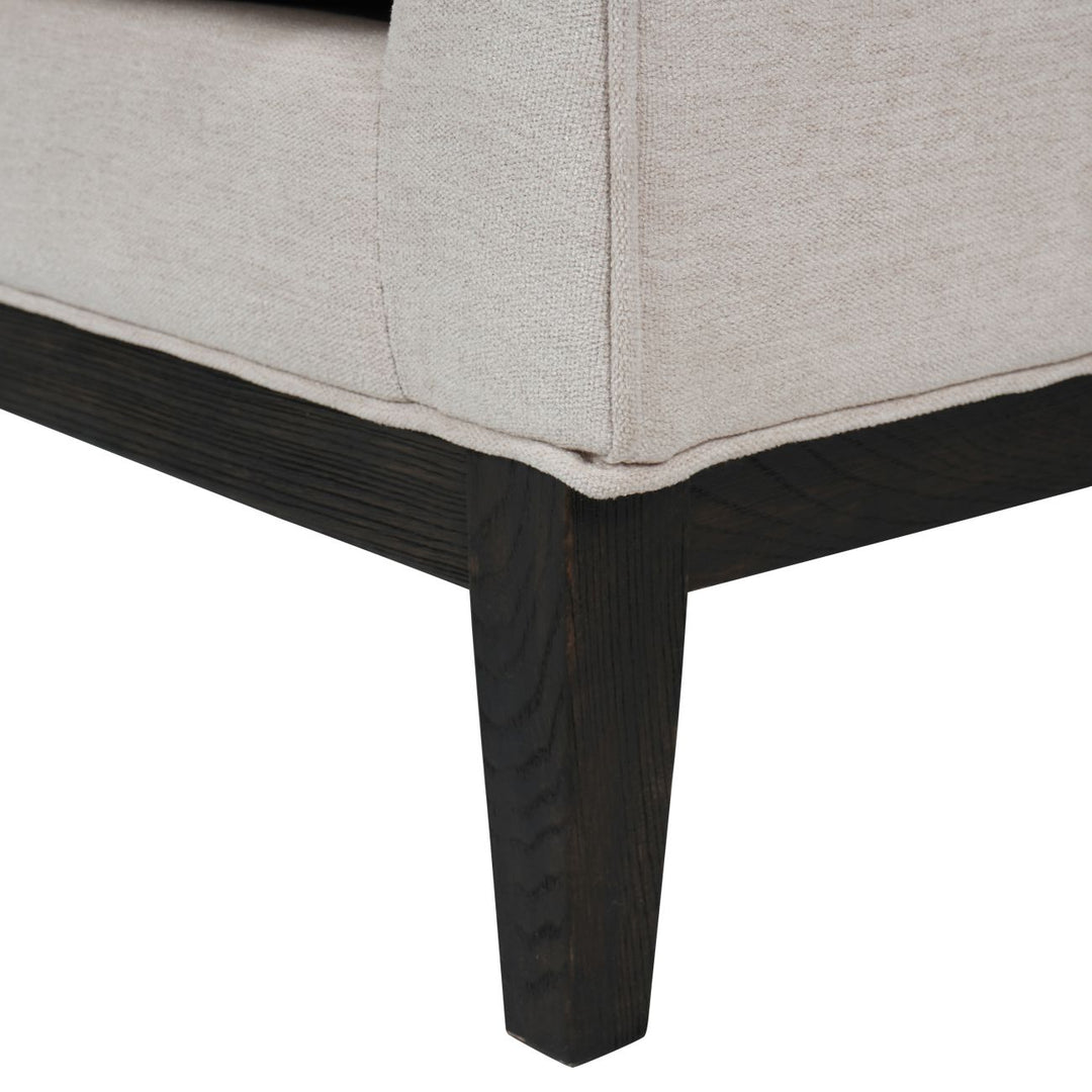 Libra Theodore Ivory Fabric Buttoned Armchair