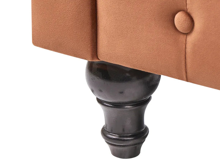 Sofa 3 Seater Velvet Golden Brown Besnard