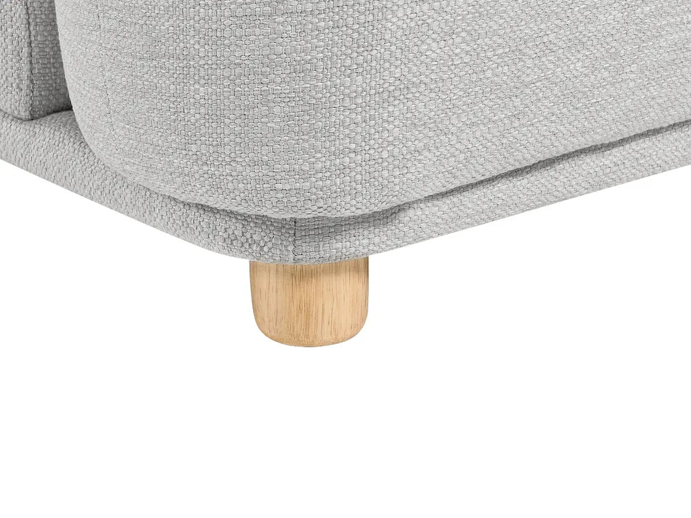 Sofa 3 Seater Fabric Light Grey Kainon