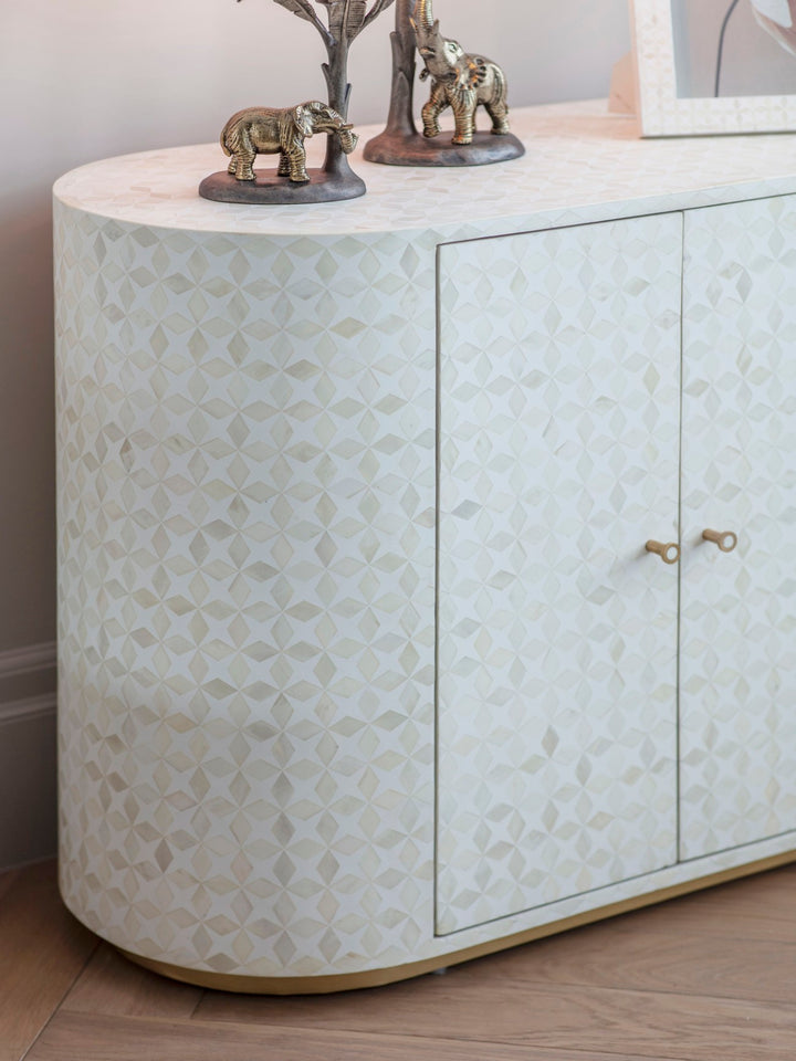 Libra Aspen Bone Inlay Two Door Cabinet