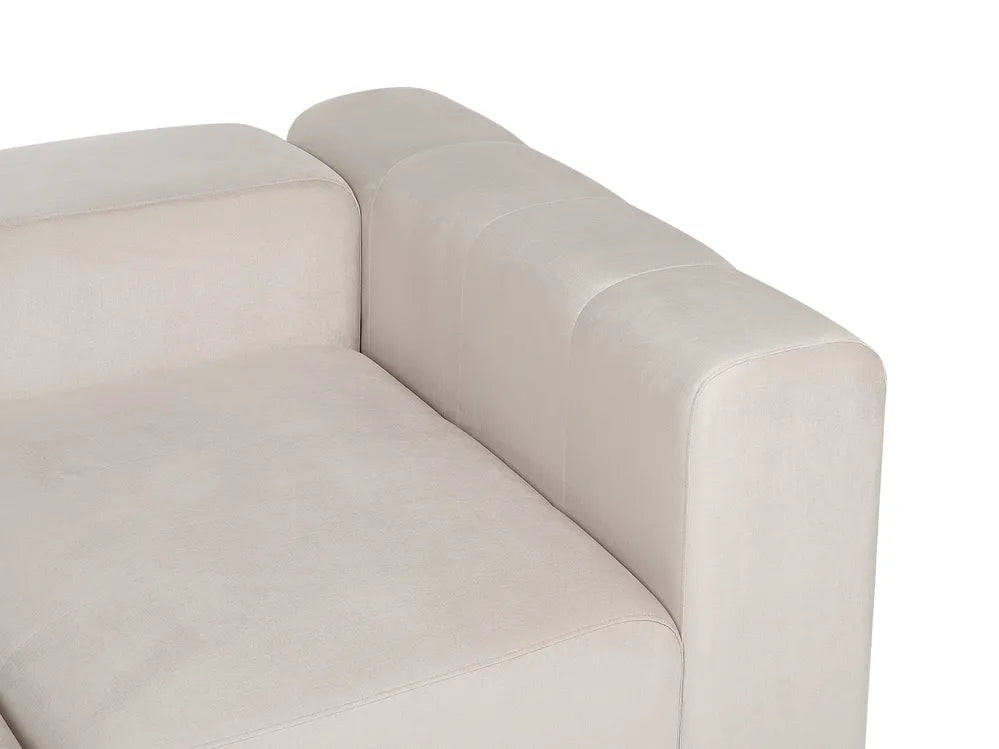 Modular Sofa 3 Seater Velvet Beige Azura