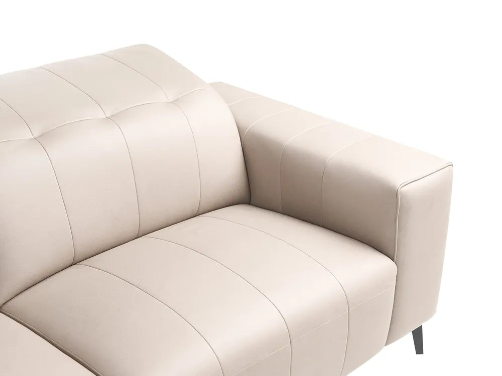 Sofa 3 Seater Faux Leather Taupe Makirah