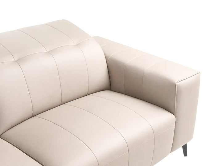 Sofa 3 Seater Faux Leather Taupe Makirah