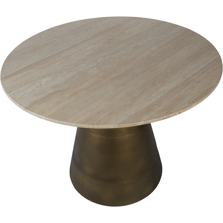 Libra Clifton Light Travertine Round Dining Table 120cm