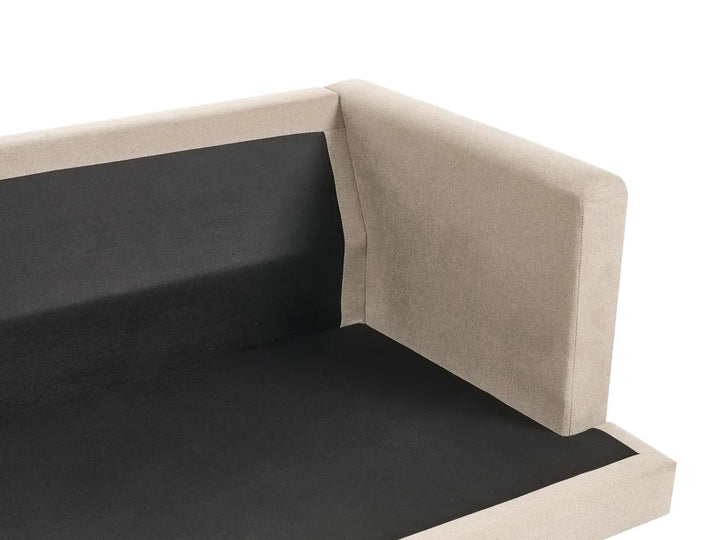 Sofa 3 Seater Fabric Light Brown Paschall