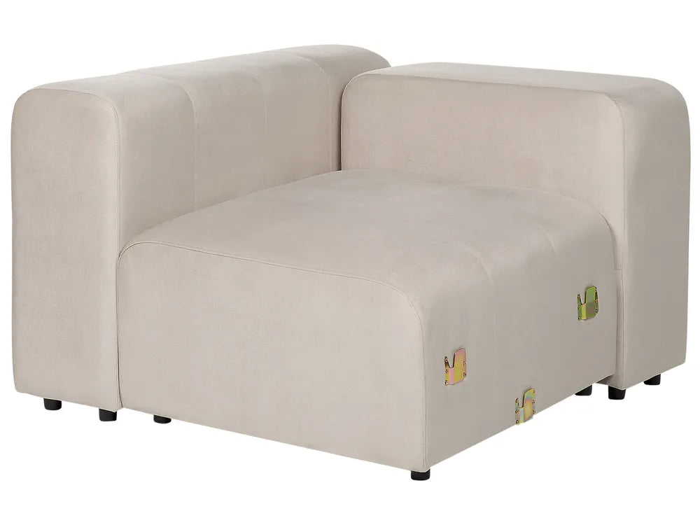 Modular Sofa 3 Seater Velvet Beige Azura
