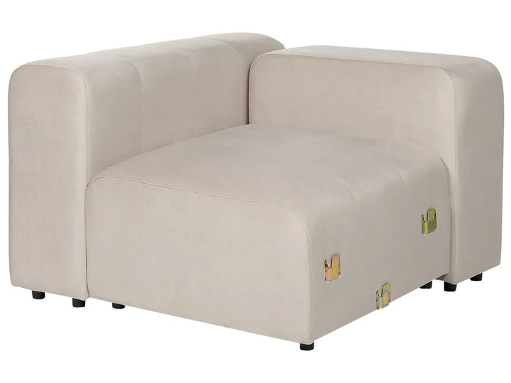 Modular Sofa 3 Seater Velvet Beige Azura